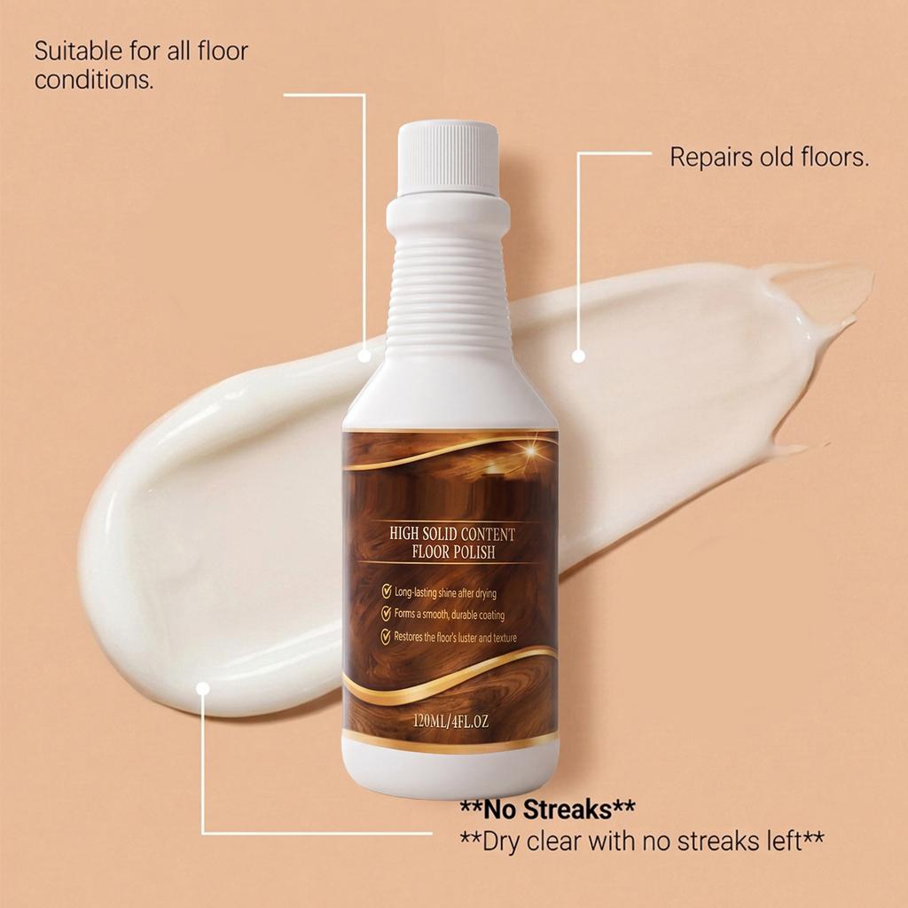 120ml Floor Repair Agent Streak-Free Long-Lasting Shine High Solids Coating Floor