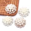 2Pcs Pearl Rhinestone Applique Patches Multi-shape Jewelry Alloy Beads for Clothes Decorate DIY Crafts Hair Clip Button Ornament