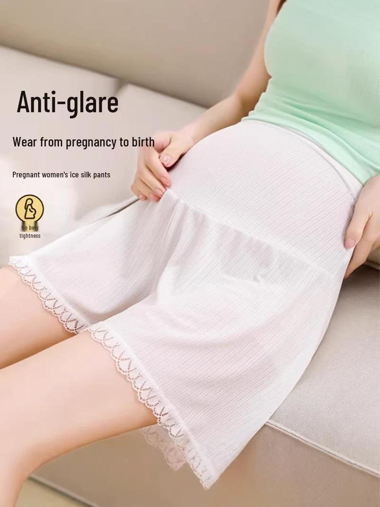 Adjustable Maternity Safety Shorts - Lightweight, Anti-Exposure, Loose Fit for Pregnant Women, Plus Size for Summer