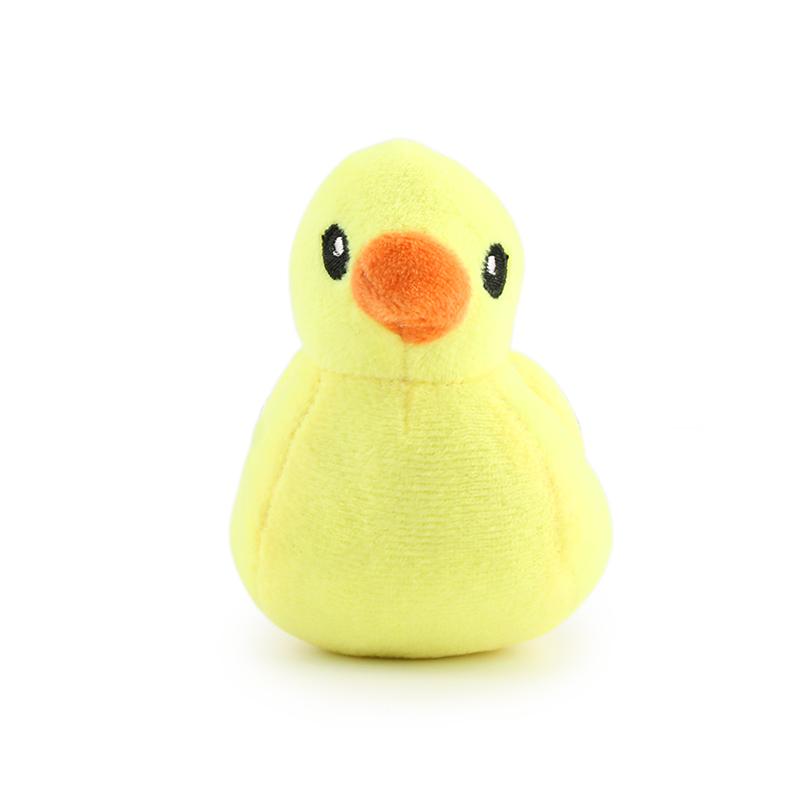 1 шт. Мягкие Плюшевые Игрушки для Питомцев Милая Желтая Утка Пищащие Игрушки для Маленькой Кошки Собаки