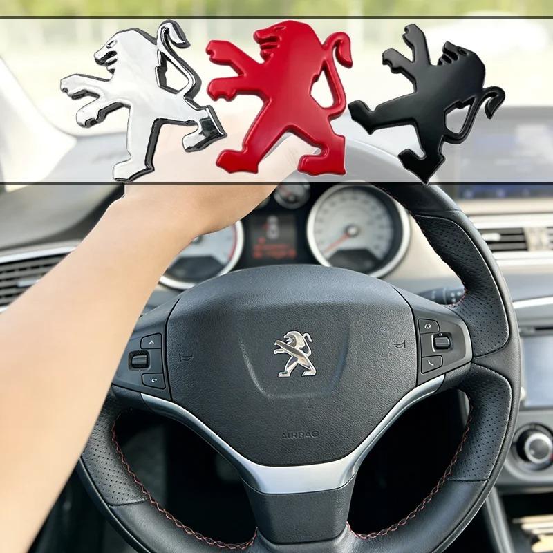 Car Front Rear Logo Emblem Sticker for Peugeot 406 405 205 3008 206 5008 308 208 408 508 407 107 307 Tail Trunk Metal Badge