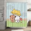 Cute Cartoon Bears Waterproof Shower Curtain for Kids Bathroom Decor  Modern Art Design  Bathroom Curtain Quick Durable Fabric