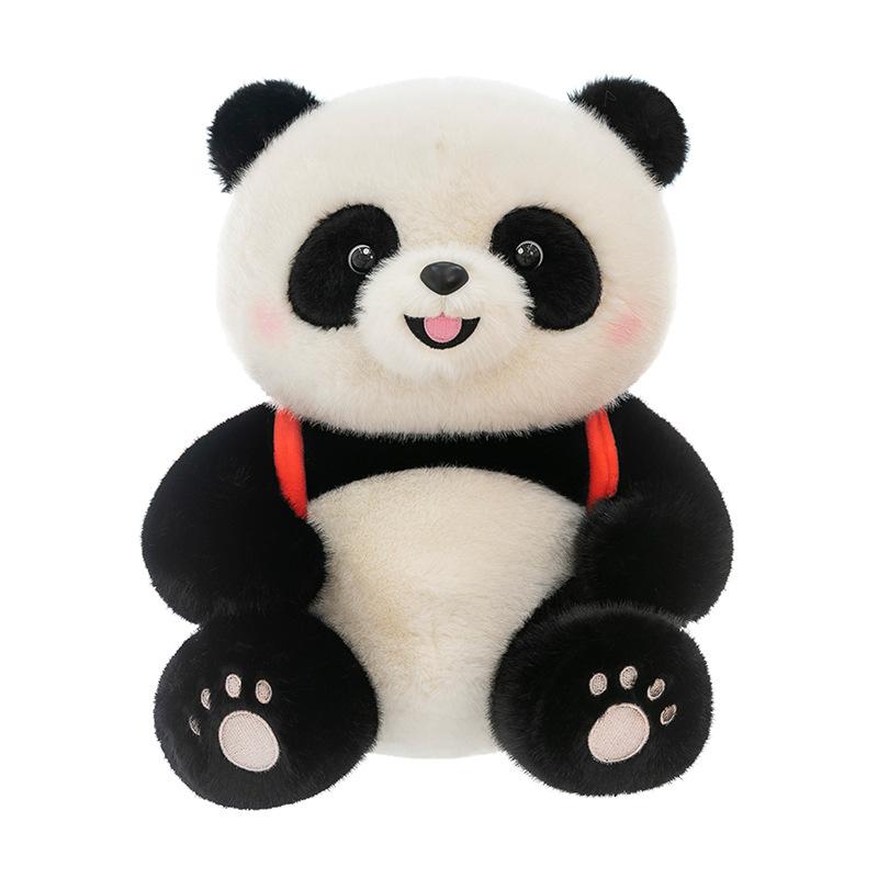 Cartoon Burger, Fries, Round Panda Plush Toys, Chengdu Travel Souvenirs, Children's Birthday Gifts