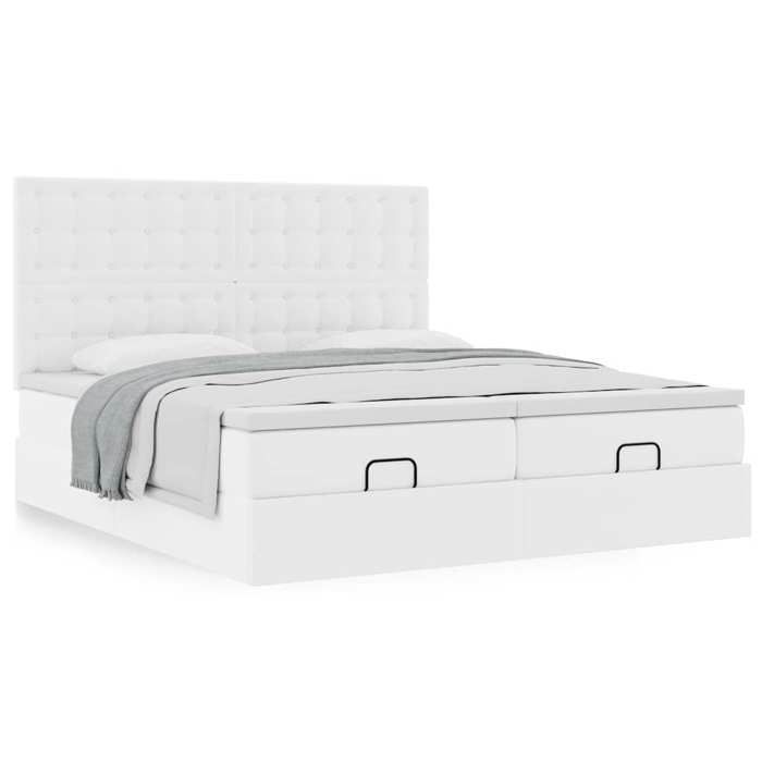 Maison Exclusive - Cadre de lit ottoman et matelas blanc pur 160x200 cm similicuir