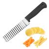 Stainless Steel Wavy Potato Cutter, Crinkle Cutting Tool For Potato, Onion And Vegetables