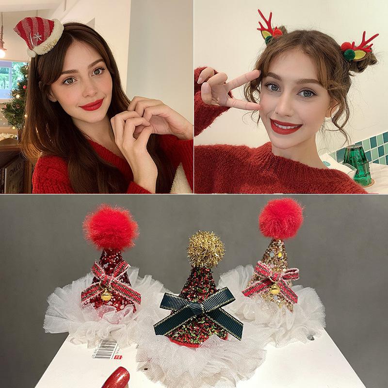 Weihnachtsmütze, Haarspange für Kinder, Haarschmuck, Niedliche Haarspange, Prinzessinnen-Feiertags-Haarschmuck
