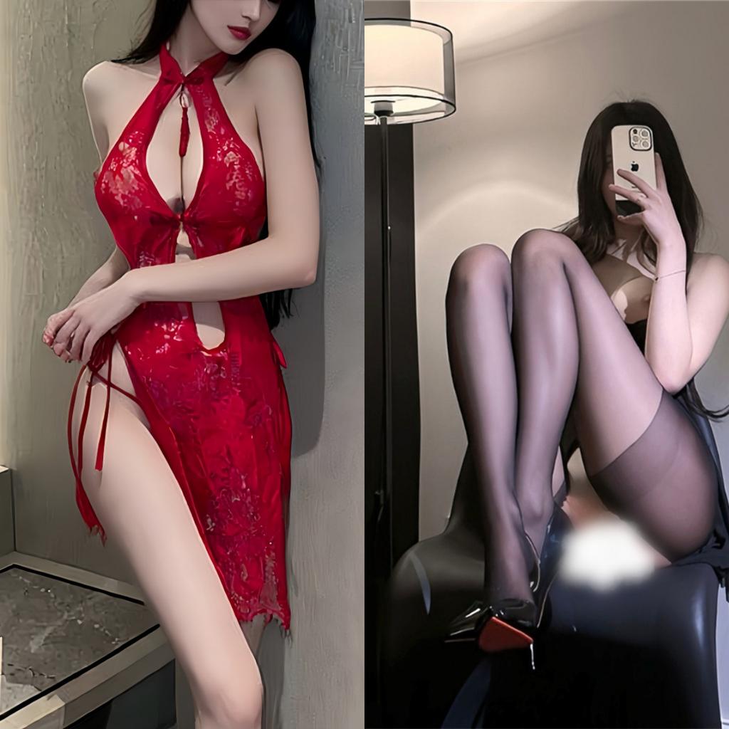 Sex underwear pure desire temptation sexy cheongsam suit passion free lace hip wrap perspective classical hollow uniform