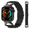Watch Strap for Huawei Watch Fit 4 Pro/Fit 4/Fit 3 Seven Bead Stainless Steel Band with Rhinestone Ox Horn Style Connector