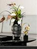 Metal Handicrafts Wrapped with Golden Ribbons Geometric Abstract Sculpture Metal Figurine Home Decoration Accessories