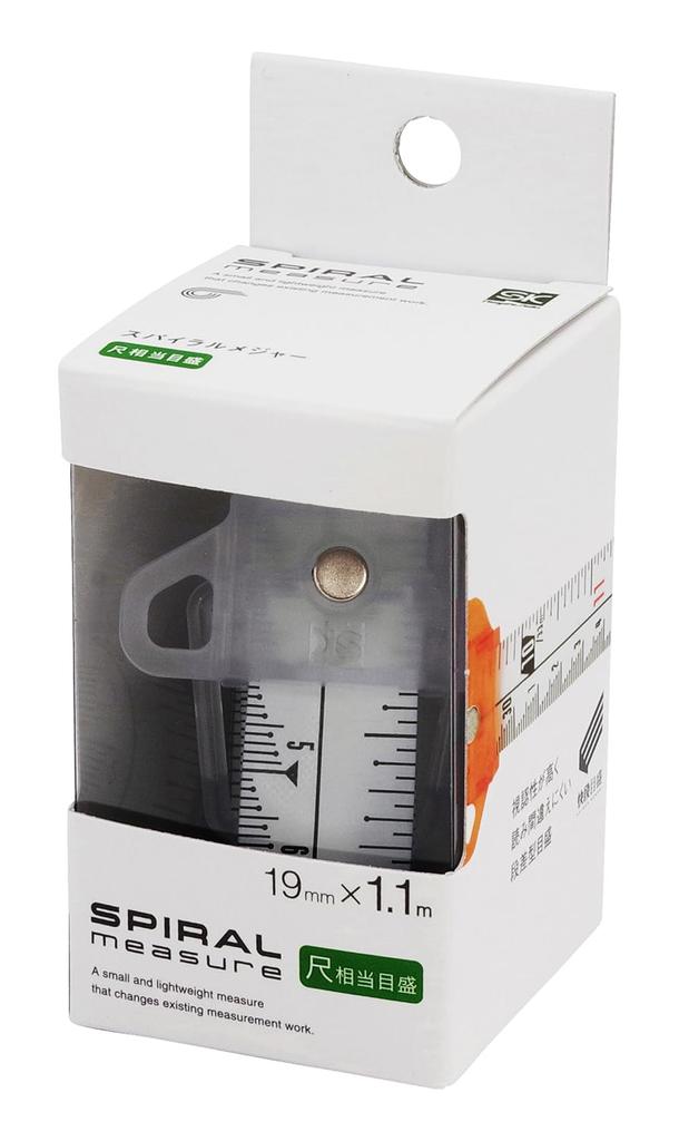 SK Spiral Measure 19mm x Scale Equivalent Scale White 1.1m SMT-1910SWH