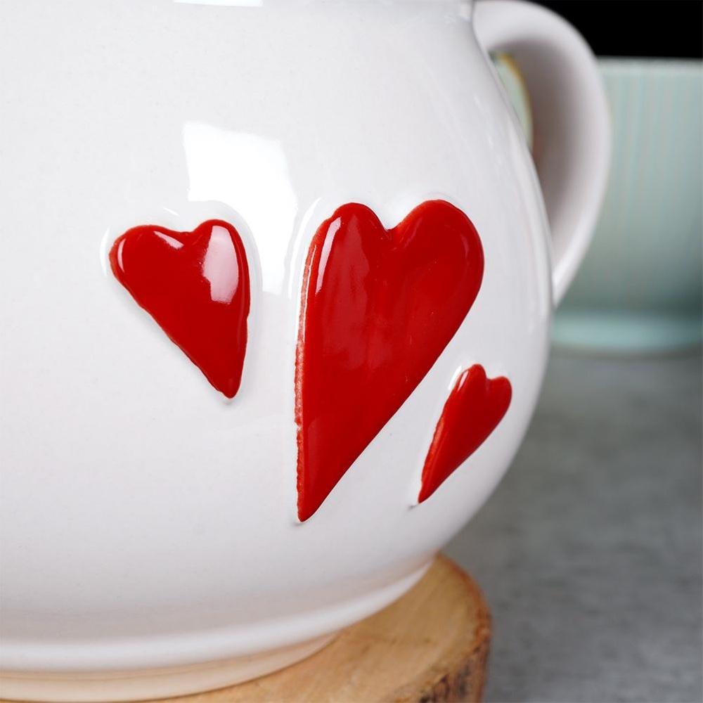 Large Porcelain Mug for Drinking Tea, Herbs, Coffee, Chocolate, Heating XL