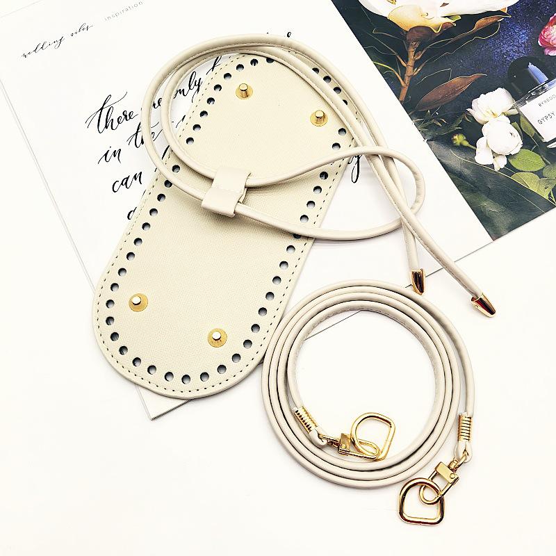 DIY Handmade Crochet Bucket Bag Set: Woven Dumpling Bag with Bottom, Shoulder Strap & Drawstring - In Stock
