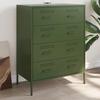 VidaXL Olive Green Buffet 68x39x89 Cm Steel, Cabinet, Cupboard, Highboard, Sideboard, Storage Cabinet, 842986