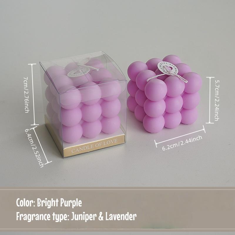 New Arrival Decorative Luxury Bubble Scented Candles with Clear Gift Box Handmade Long-lasting Holiday Easter Aesthetic