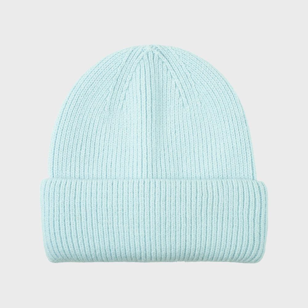 New Autumn and Winter Pure Cashmere Wool Hat for Women Warm Double Sided Thickened Versatile Casual Hat Fashionable Solid Color Knitted Hat