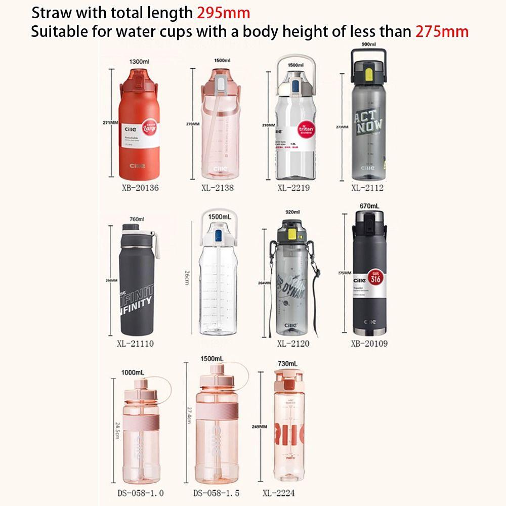 1Pcs 22-34cm Bottle Straw Silicone Cup Accessories New Cup Straw for Cille and Other