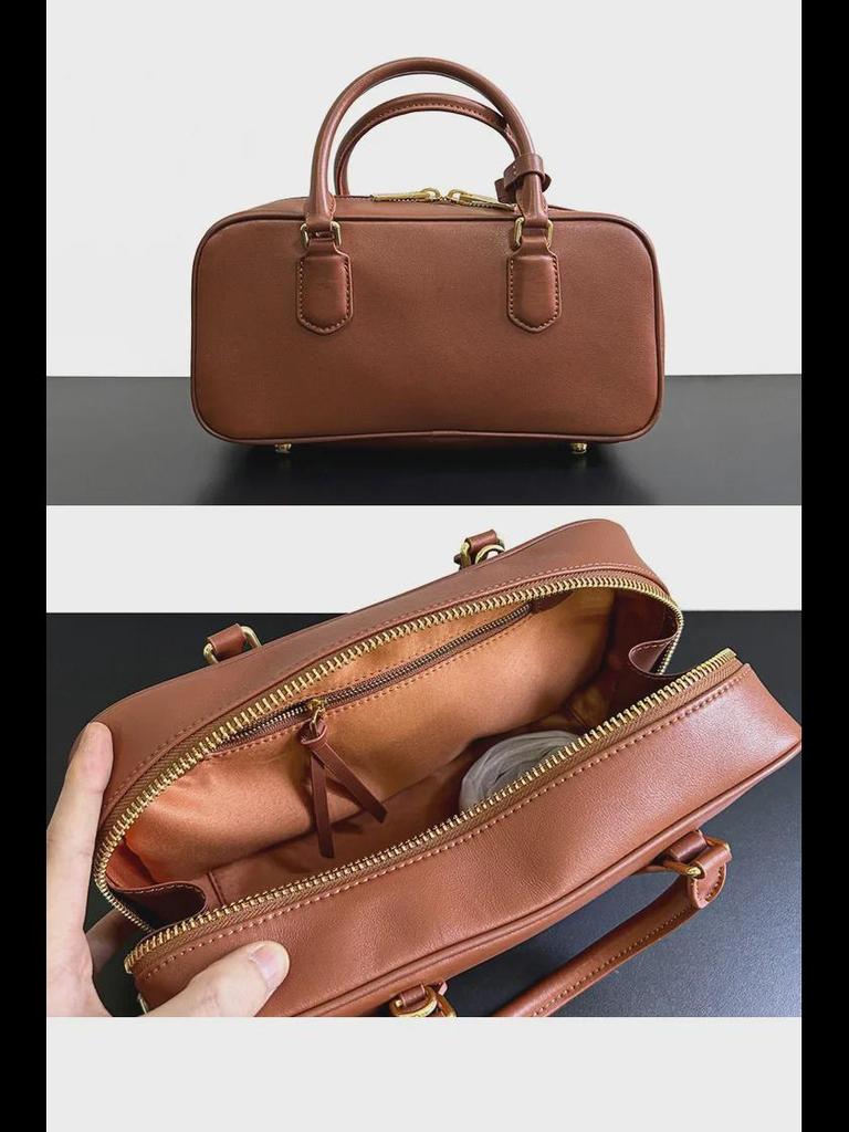 2023 Women's Retro Boston Bowling Shoulder Bag - Autumn & Winter Collection