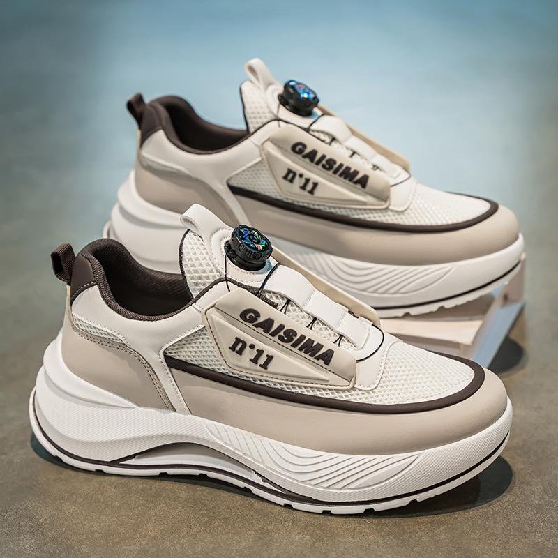 Men's shoes 2025 summer new breathable knob buckle sports shoes niche Harajuku versatile non-slip platform casual shoes men