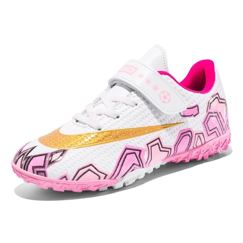 Football Shoes Broken Nails Breathable Velcro Large Children Medium Children Sneakers Breathable Students Grass Game Sneakers