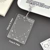 Acrylic Photocard Holder Heart Star Pattern With Keychain Photo Card Protector 3-inch Kpop Idol Card Kpop Idol Card Holder