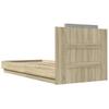 Bed Frame with Headboard Sonoma Oak 100 x 200 cm Wood Based Material