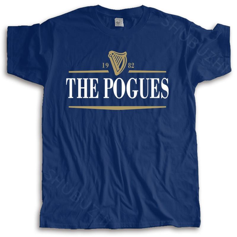 Men o-neck tshirt fashion brand t-shirt black new The Pogues T Shirt Irish Punk Rock Anarchy Man Brand T-shirt Bigger size
