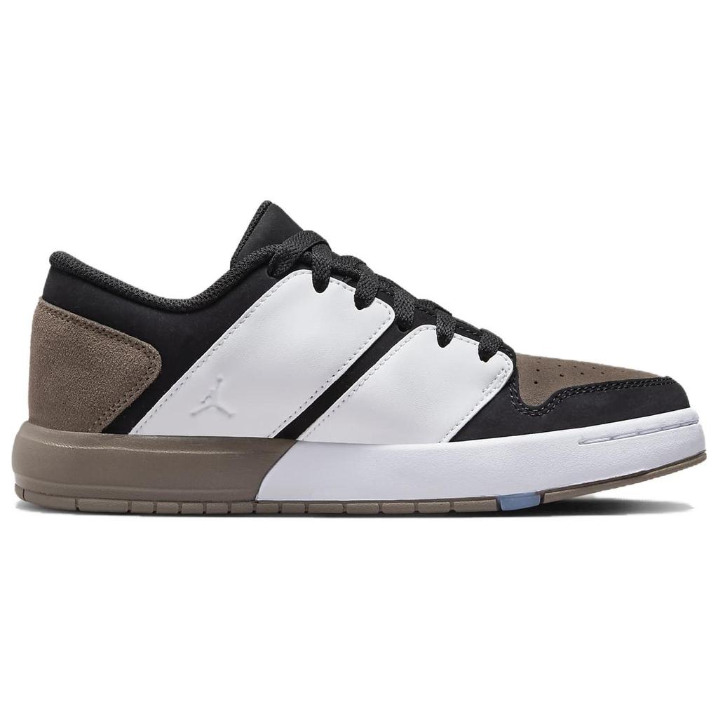 New Jordan Nu Retro 1 Anti Slip Wear Resistant Low Top Kids Lifestyle Shoes Black White Brown Teenagers FB4412-102