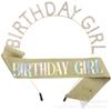 Children's Adult Birthday Headband IR Letter Crown Headband
