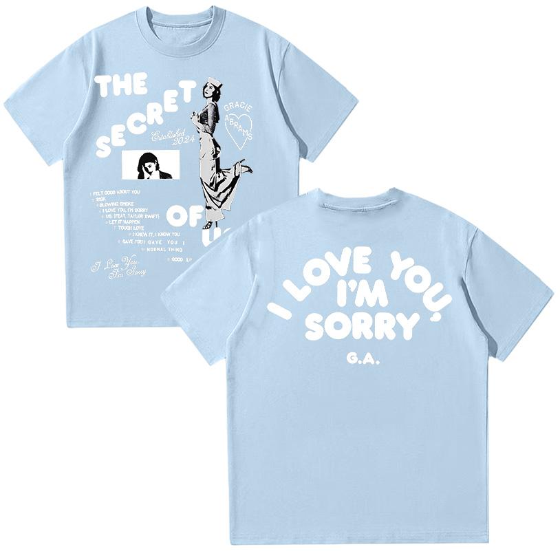 Gracie Abrams The Secret of Us Graphic T-Shirt Women Cotton Casual Short Sleeves Top Fashion Hip Hop Harajuku Unisex Tee Clothes