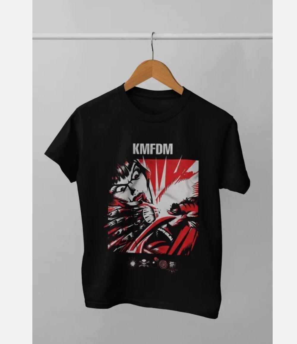 KMFDM Символы Черная Хлопковая Футболка M