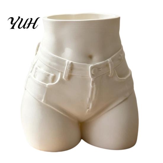 Pencil And Pen Holder Butt Holder, 3D Printed Female Form Cup, Body Art Gift for Teachers Booty Shaped White Desk Organizer Home Office Supplies Small белый