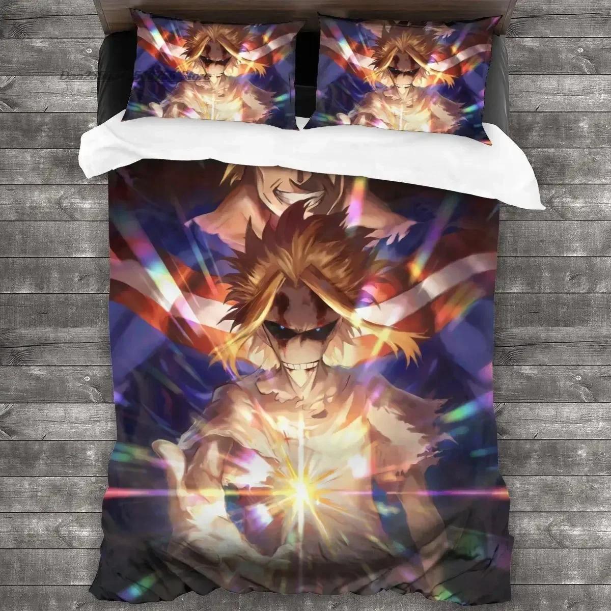 

3D Print Anime My Hero Academia Bedding Set Duvet Cover Sheet Printed Bed Set Pillowcase Full Queen King Size Comforter Bedroom 135x200cm