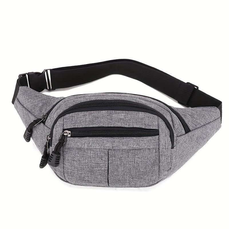 Unisex Waist Bag with Adjustable Strap Large Capacity Crossbody Chest Pack, Lightweight & Durable for Cycling, Running, Gym, Zipper Closure