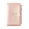 HAITAO Women's Pearlescent Korean Wallet: Compact Zipper Bag with Multi-Card Slots and Coin Purse.
