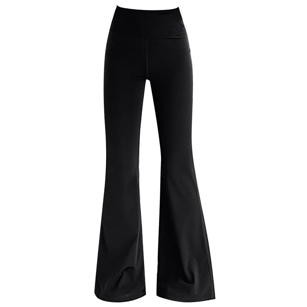 High-Waist Nude Yoga Flared Pants - Women's Hip-Lifting Fitness Tights