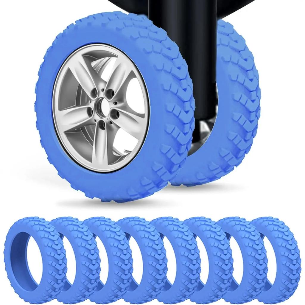 8/20Pack Silicone Wheel Protector for Luggage Noise Reduction Travel Luggage Wheel Cover Thickened Luggage Accessories