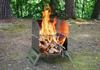Tenmaku Design Bonfire Grill Solo Camping Bonfire Stand Windscreen Trouba Nerezová ocel Skládací Holandská trouba Použitelný "Tonbi"