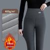High-Waist Fleece-Lined Base Layer Pants for Middle-Aged and Elderly Women - Warm, Plus-Size, Autumn/Winter Style for Indoor/Outdoor Wear