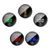 Motorcycle Car Volt Voltmeter 5V-48V Digital LED Display Voltage Meter Round Panel for Vehicle and Marine Use