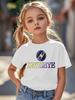 KATSEYE logo printed T-shirt for summer casual short sleeved top suitable for daily wear by boys and girls
