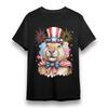 Women's Oversize T-shirt With Festive Groundhog Graphic Unisex Black Cotton Tee