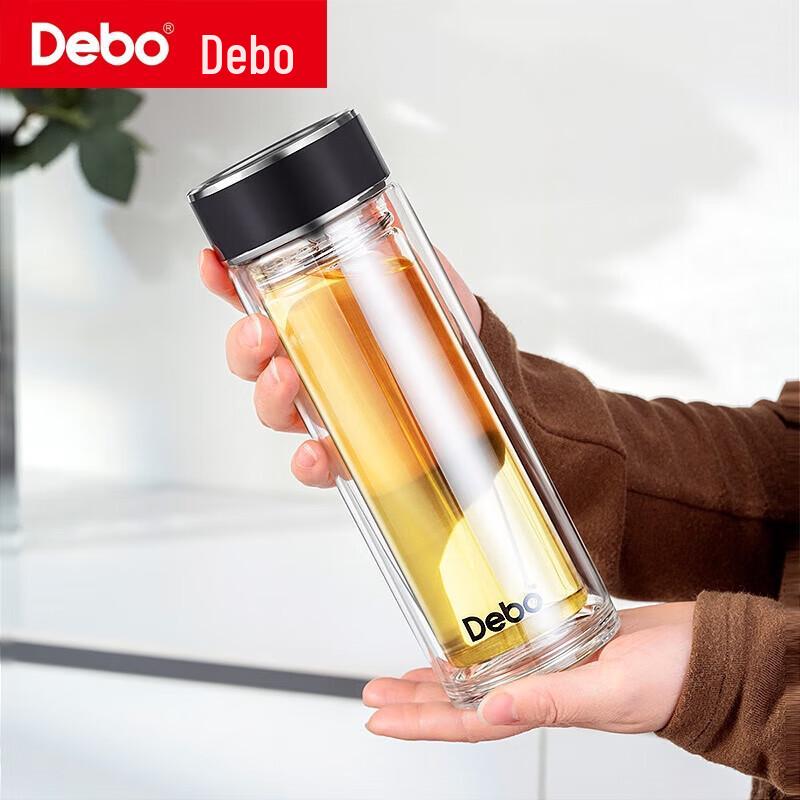 Deperstoll Double Wall Glass Tea Infuser Mug