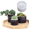 Succulent Flower Pot UV Resin Concrete Cement Silicone Mold Home Decor Clay Molds Casting Mould