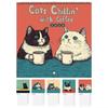 2026 Cats Chillin with Coffe Wall Calendar Hangable Family Schedule Planner Organizer Calendar for Bedroom Home Office Decor