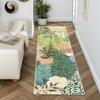 Boho Leaves Floral Print Runner Rug Long Non Slip Entryway Floor Mat Autumn Winter Indoor Carpet for Kitchen Bathroom Bedroom