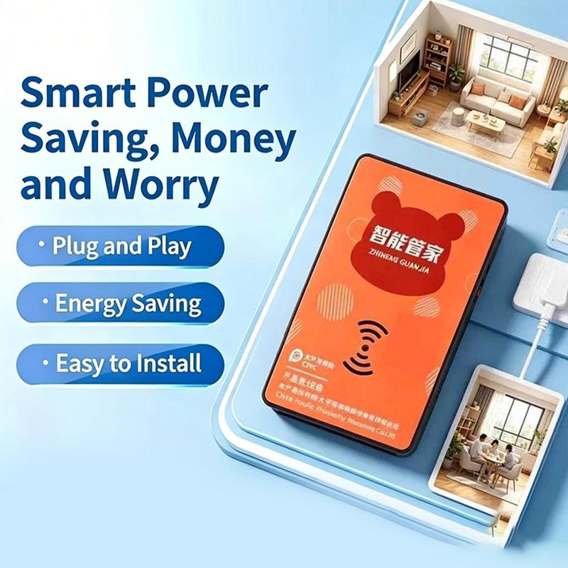 Adaptér Box pro úsporu elektřiny Šetřič energie Chytrý elektrický úsporný box Stabilní výkon Úspora Snížení nákladů Pro domácí denní použití