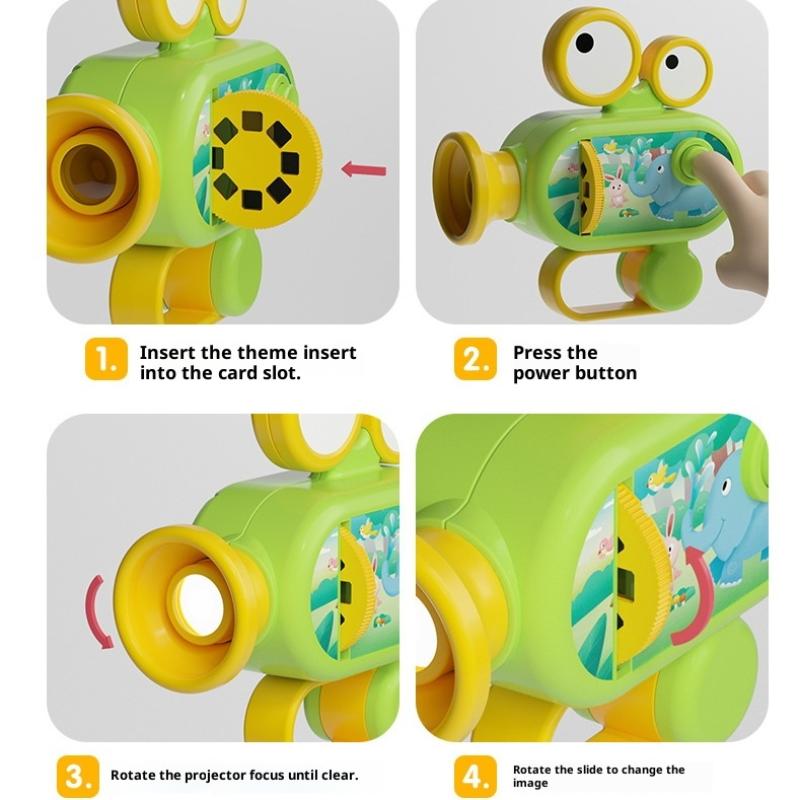 1 Set Baby Early Education Puzzle Projector Torch Toy Kids Handheld Projection Flashlight Luminous Toys With 96 Patterns