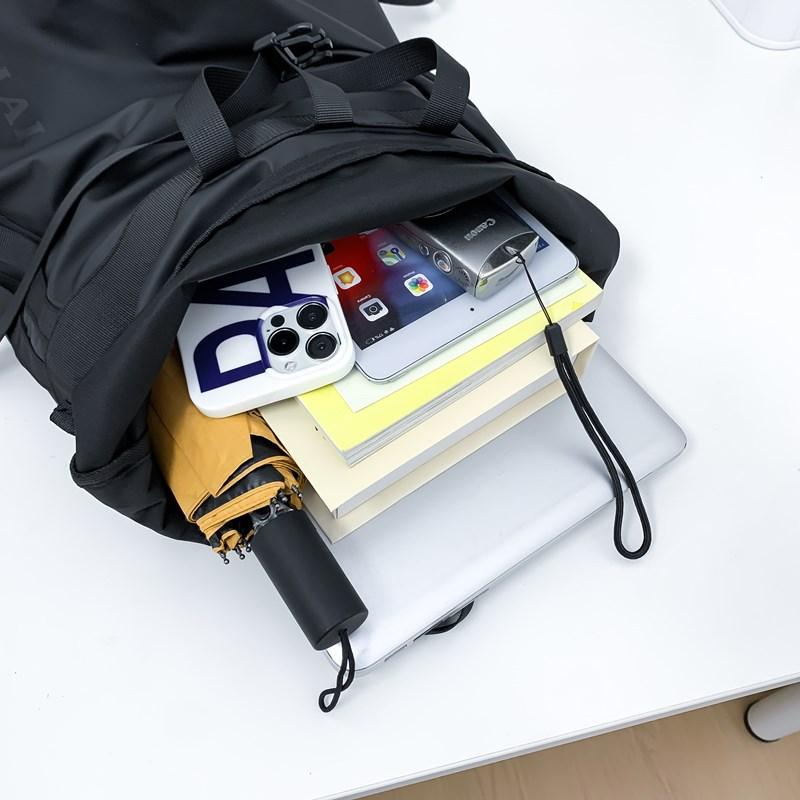 Schoolbag1011 New Trendy Cool College Student Schoolbag Female Korean Travel Niche Contrasting Color College Style Letter Backpack