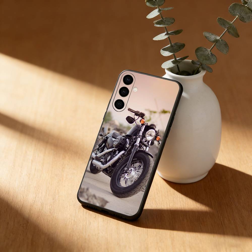 Iron 883 Motorrad Handyhülle für Samsung Galaxy A20, 21s, 22, 31, 32, 52, 53, 72, 73, 80, 91 Weiche Schwarze Hülle