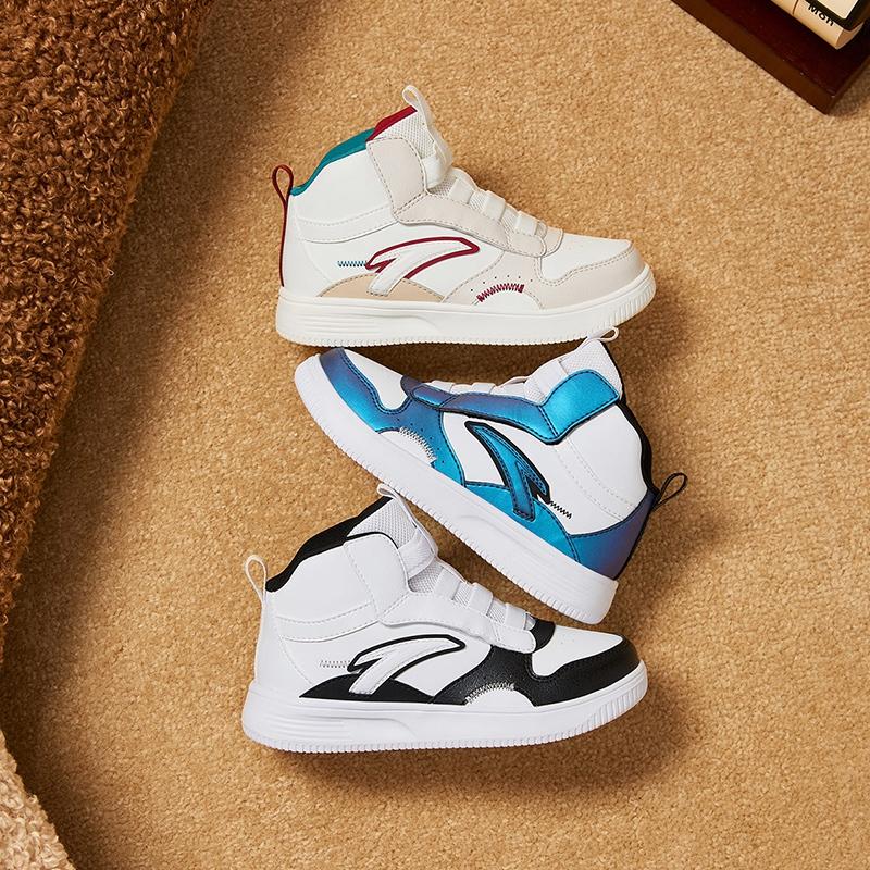 Anta Kids Comfortable Versatile High-Top Sneakers Kids Sneakers White Black A12439908-1